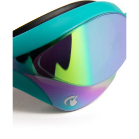 ARENA Cobra Ultra Swipe Mirror - Emerald Peacock - Lunettes Natation Bleu Verres Argent 