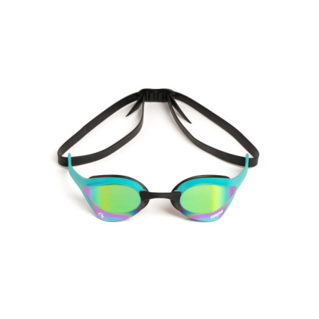 ARENA Cobra Ultra Swipe Mirror - Emerald Peacock - Lunettes Natation Bleu Verres Argent  | Les4Nages