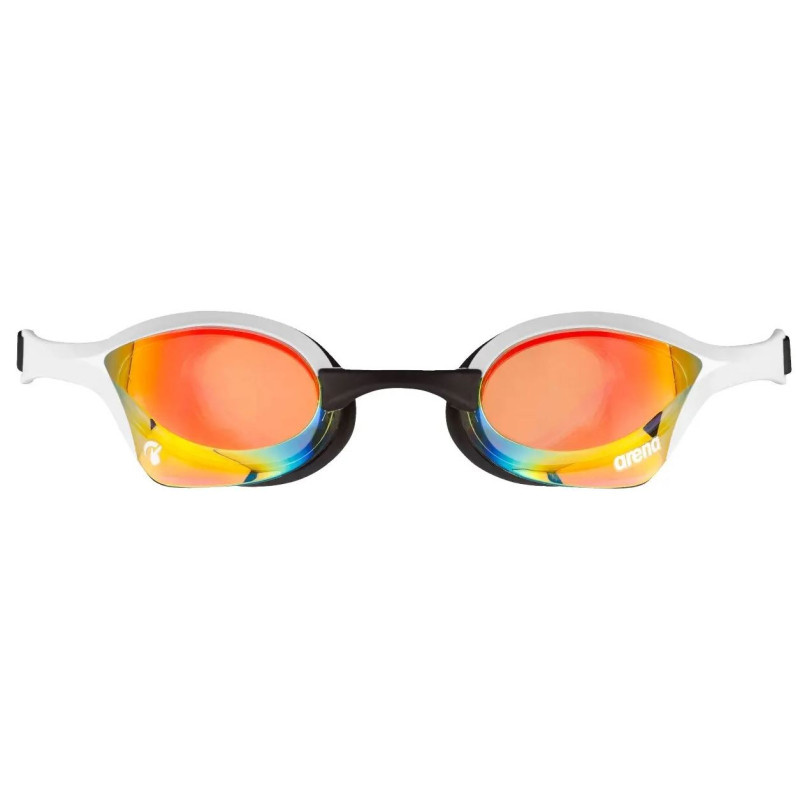 ARENA Cobra Ultra Swipe Mirror Yellow Copper White Lunettes Natation Jaune et Blanche Les4Nages