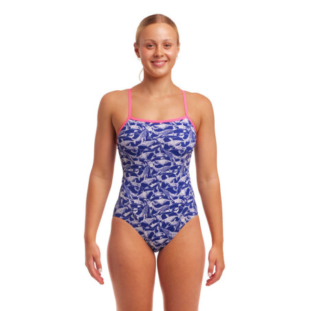 Funkita Beached Bro- Single Strap - Maillot de bain Femme Natation 1 piece | Les4Nages