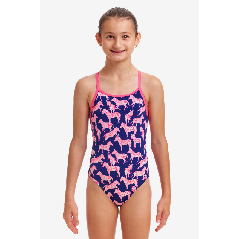 Funkita Fille (8-14 ans) Sweet Stripes- Diamond Back - Maillot de bain Natation Fille 1 piece | Les4Nages