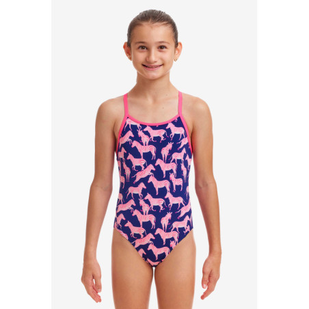 Funkita Fille (8-14 ans) Sweet Stripes- Diamond Back - Maillot de bain Natation Fille 1 piece | Les4Nages