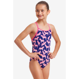 Funkita Fille (8-14 ans) Sweet Stripes- Diamond Back - Maillot de bain Natation Fille 1 piece