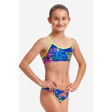 Maillot FUNKITA Fille (8-14ans) Palm A Lot Racerback 2 pieces - Maillot de bain Natation Fille 2 pieces | Les4Nages