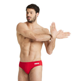 Arena Solid Team Swim Brief Red White- Maillot de bain Homme