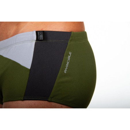 ZEROD Khaki Dark Grey Trunks Natation - Boxer Homme