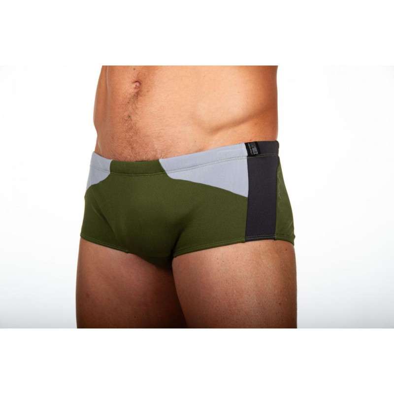 ZEROD Trunks Khaki Dark Grey - Boxer Natation Homme | Les4Nages