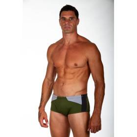 ZEROD Trunks Khaki Dark Grey - Boxer Natation Homme