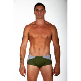 ZEROD Khaki Dark Grey  Trunks Natation - Boxer Homme