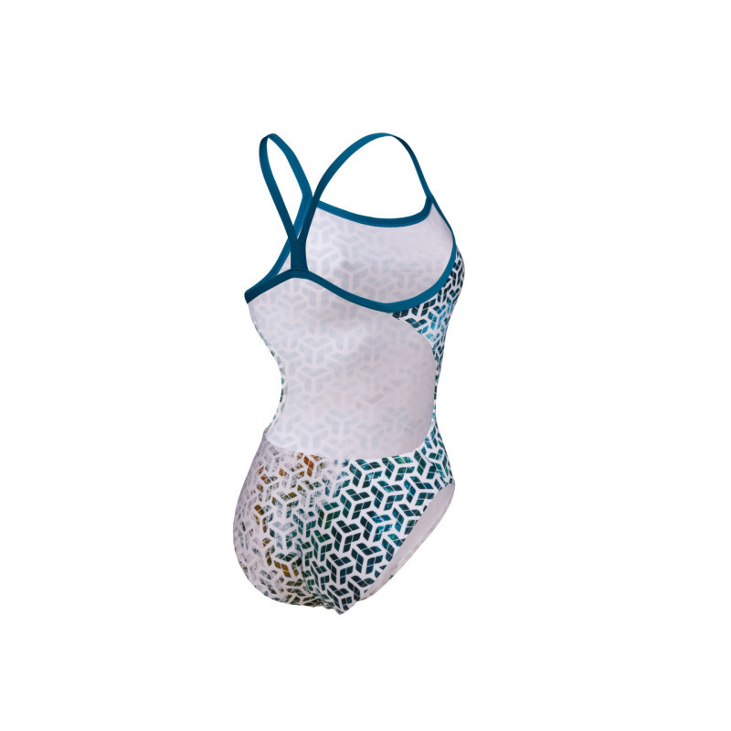 Arena PLANET WATER   Challenge Back blue cosmo white multi -  Maillot Natation Femme