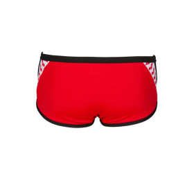 Arena Team Stripe Red Black  - Low Waist Short -  Boxer Natation Homme