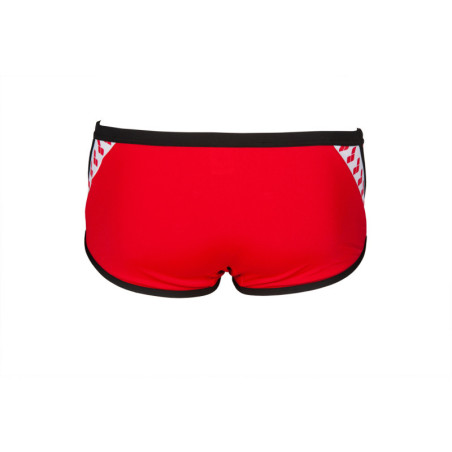 Arena Team Stripe Red Black - Low Waist Short - Boxer Natation Homme | Les4Nages
