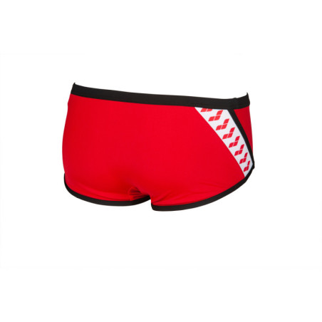 Arena Team Stripe Red Black - Low Waist Short - Boxer Natation Homme | Les4Nages