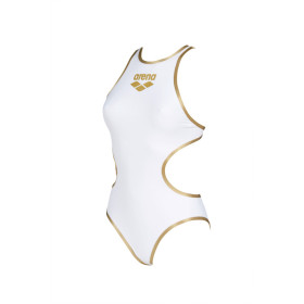 ARENA One Biglogo - White Gold R  - Maillot Natation Femme 1 piece