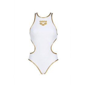 ARENA One Biglogo - White Gold R  - Maillot Natation Femme 1 piece