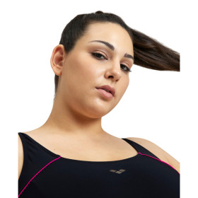 Arena Bodylift JEWEL Plus R Black Rose Violet   - Maillot Grandes tailles  Aquagym et Natation