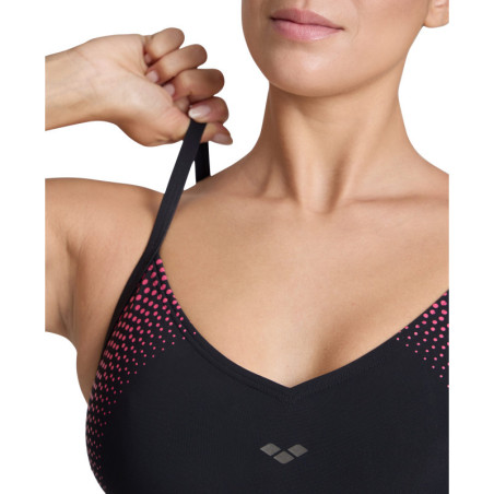 Arena Bodylift EMILIA Light Cross Back - Black - Maillot Piscine & Aquagym | Les4Nages