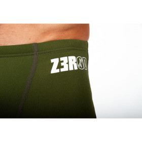 ZEROD BOXER Khaki Dark Grey  - Aquashort boxer Natation Homme