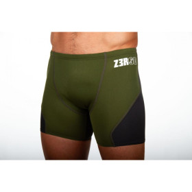 ZEROD BOXER Khaki Dark Grey  - Aquashort boxer Natation Homme