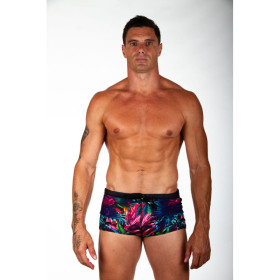 ZEROD DRAGSHORTS Tropadelic Black - Drag Suit Natation Homme