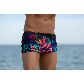 ZEROD DRAGSHORTS Tropadelic Black - Drag Suit Natation Homme