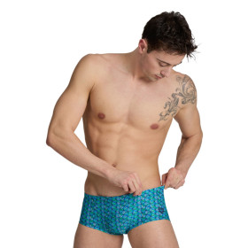 ARENA STARFISH Low Waist short Turquoise Multi   - Boxer  Natation Homme