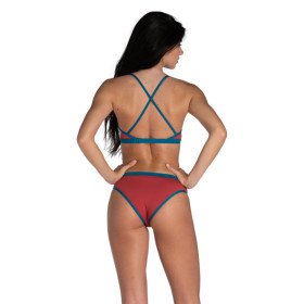 Bikini Arena ICONS Cross Back Solid  Astrored Blue Cosmo  -  Maillot Natation Femme 2 pieces