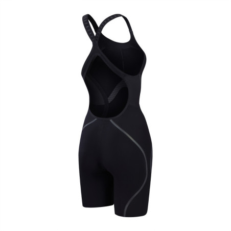 SPEEDO FastSkin LZR PURE INTENT 2.0 OpenBack Kneeskin Dos Ouvert- Black -Combinaison Natation Competition Femme | Les4Nages