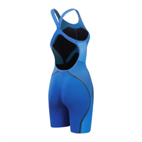 SPEEDO FastSkin LZR PURE INTENT 2.0 OpenBack Kneeskin Dos Ouvert - Blue -Combinaison Natation Competition Femme