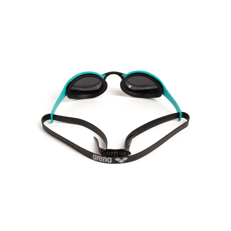 ARENA Cobra Ultra Swipe Smoke Peacock Lunettes Natation Blanc et Bleu Les4Nages