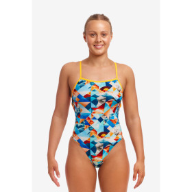 FUNKITA Smashed Wave Strapped In - Maillot de bain Femme Natation 1 piece