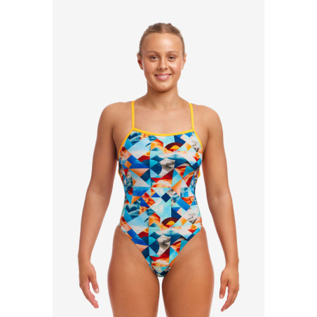 FUNKITA Smashed Wave Strapped In - Maillot de bain Femme Natation 1 piece | Les4Nages