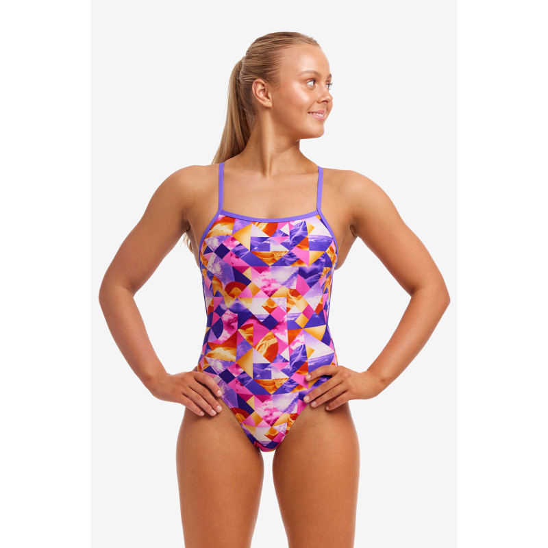 FUNKITA Ocean Sunset Single Strength Maillot de bain Femme Natation 1 piece Les4Nages