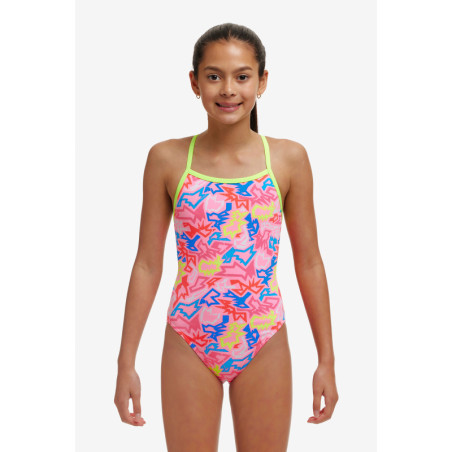 FUNKITA (6-14ans) Rock Star Girl Single Strap - Maillot de bain Natation Fille 1 piece | Les4Nages