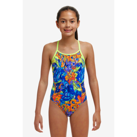 FUNKITA (6-14ans) Mixed Mess Girl Diamond Back - Maillot de bain Natation Fille 1 piece | Les4Nages