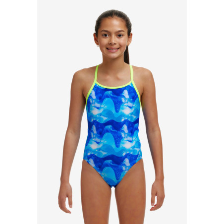 FUNKITA (6-14ans) Dive In Girl Diamond Back - Maillot de bain Natation Fille 1 piece | Les4Nages