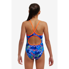 FUNKITA (6-14ans) Broken Hearts Girl Diamond Back - Maillot de bain Natation Fille 1 piece