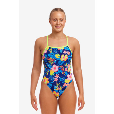 FUNKITA In Bloom Tie Me Tight - Maillot de bain Femme Natation 1 piece | Les4Nages