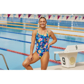 FUNKITA In Bloom Diamond Back - Maillot de bain Femme Natation 1 piece