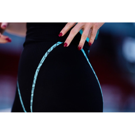 ARENA PRIMO Powerskin Openback (Dos ouvert) Black Teal - Combinaison Natation Femme | Les4Nages