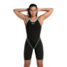 ARENA PRIMO Powerskin Openback (Dos ouvert) Black Teal - Combinaison Natation Femme