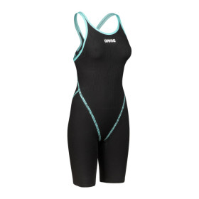 ARENA PRIMO Powerskin Openback (Dos ouvert) Black Teal - Nouveauté 2024 - EN STOCK