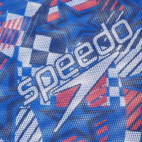 Speedo Printed Mesh Bag Red Blue | Les4Nages