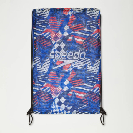 Speedo Printed Mesh Bag Red Blue | Les4Nages