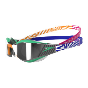 SPEEDO FASTSKIN HYPER ELITE MIRROR Green Orange - Lunettes Natation 