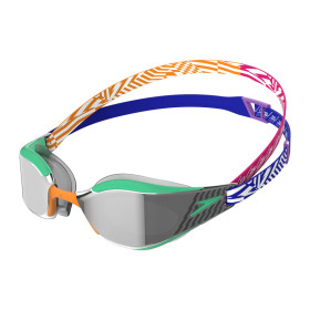 SPEEDO FASTSKIN HYPER ELITE MIRROR Green Orange - Lunettes Natation 