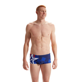 SPEEDO Placement Digital Brief Blue Red  - Maillot Natation