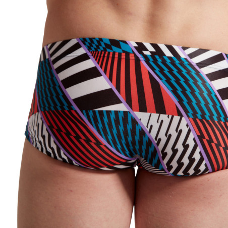 SPEEDO Allover Brief Red Blue - Maillot Natation | Les4Nages