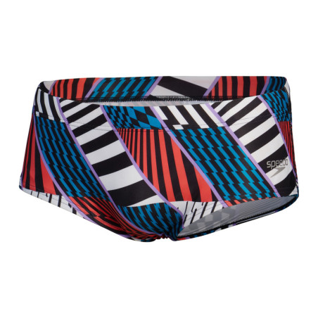 SPEEDO Allover Brief Red Blue - Maillot Natation | Les4Nages