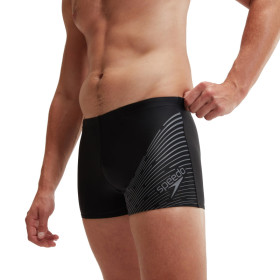 SPEEDO Medley Logo Aquashort Black Green  - Boxer Natation